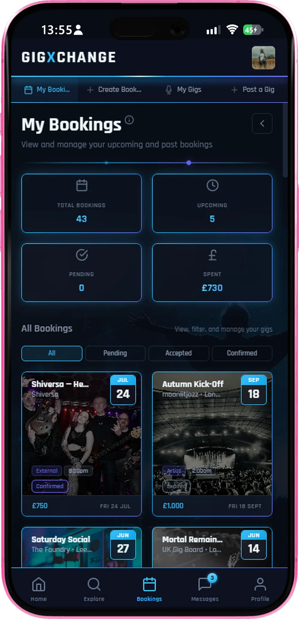 Bookings — offer, negotiate and confirm in one thread