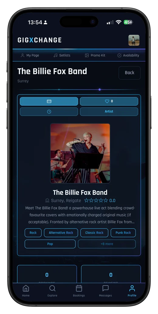 Your profile & EPK — your shop window