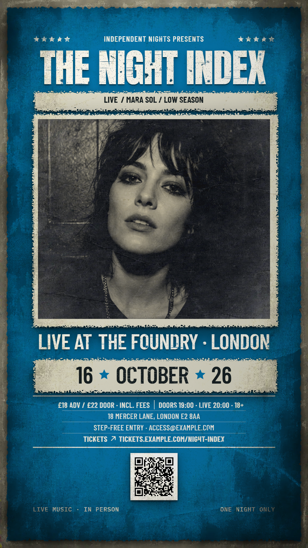 THE NIGHT INDEX flyer